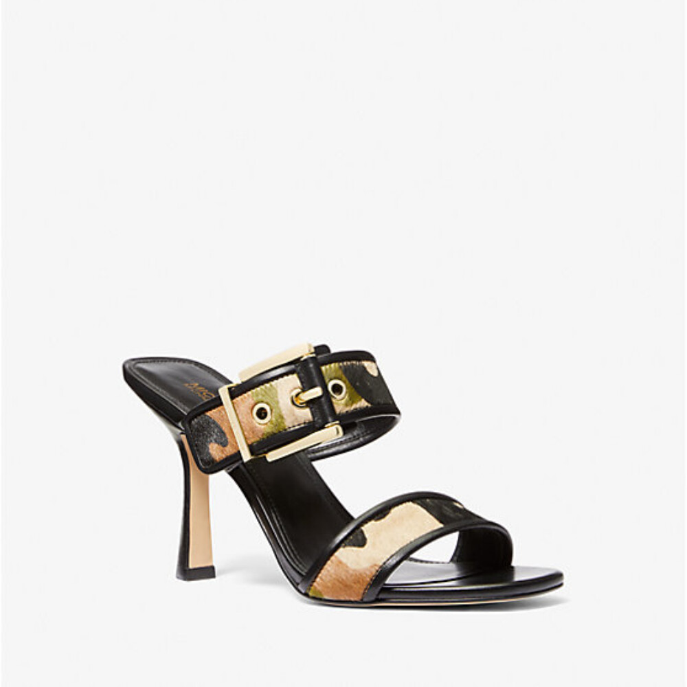 

Босоножки Michael Kors Colby Camouflage Print Calf Hair, мультиколор