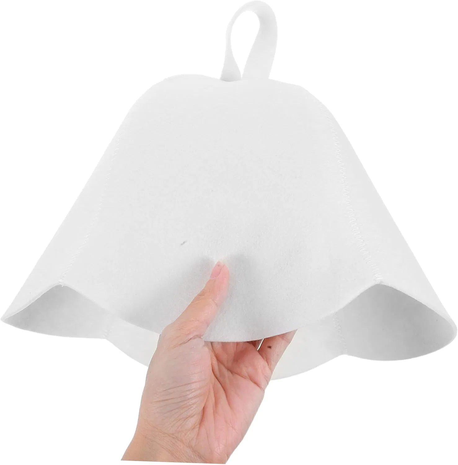 ‎Abaodam Шапка для сауны, 2 шт, Abaodam, войлок, 34.5x29.5x0.5 см, White — фото 4