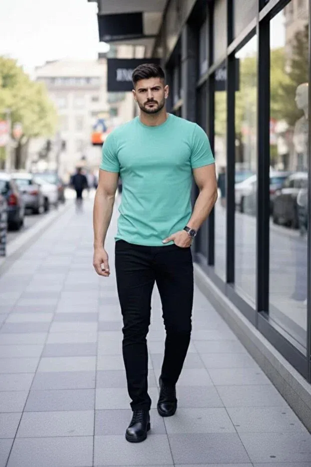 Мужская футболка с длинным рукавом Vexor, Turquoise