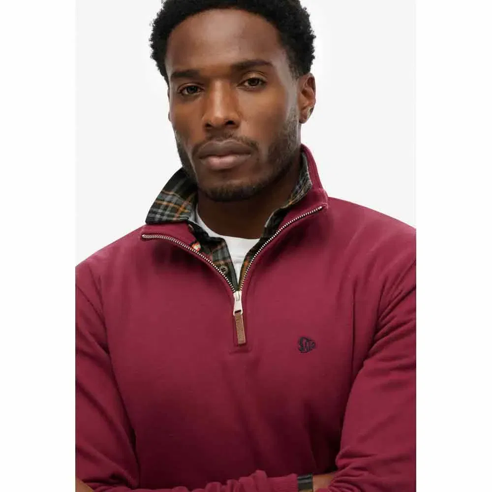 Свитер с полузастежкой Superdry Preppy, красный — фото 3
