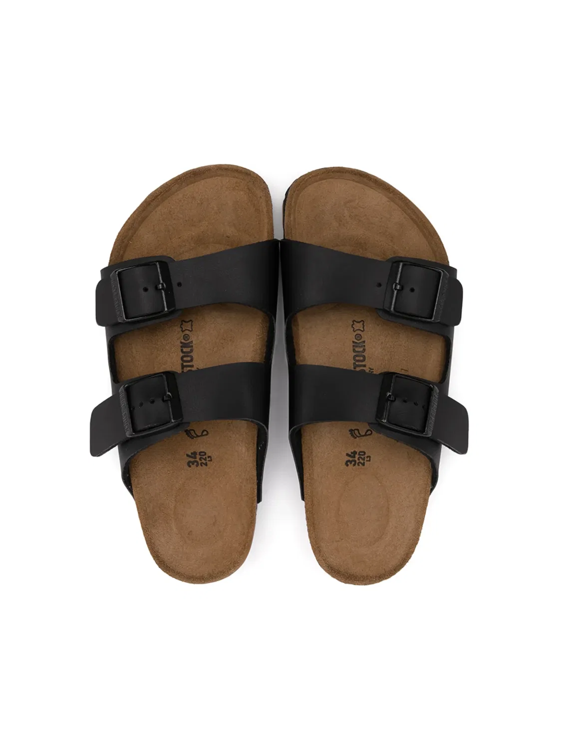 Сандалии с двойной пряжкой Birkenstock, черный — фото 2