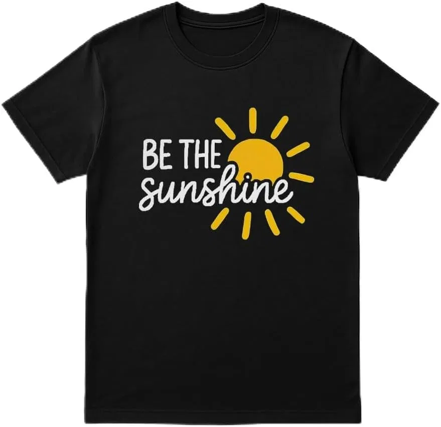 Женская футболка с принтом Be The Sunshine, чёрный