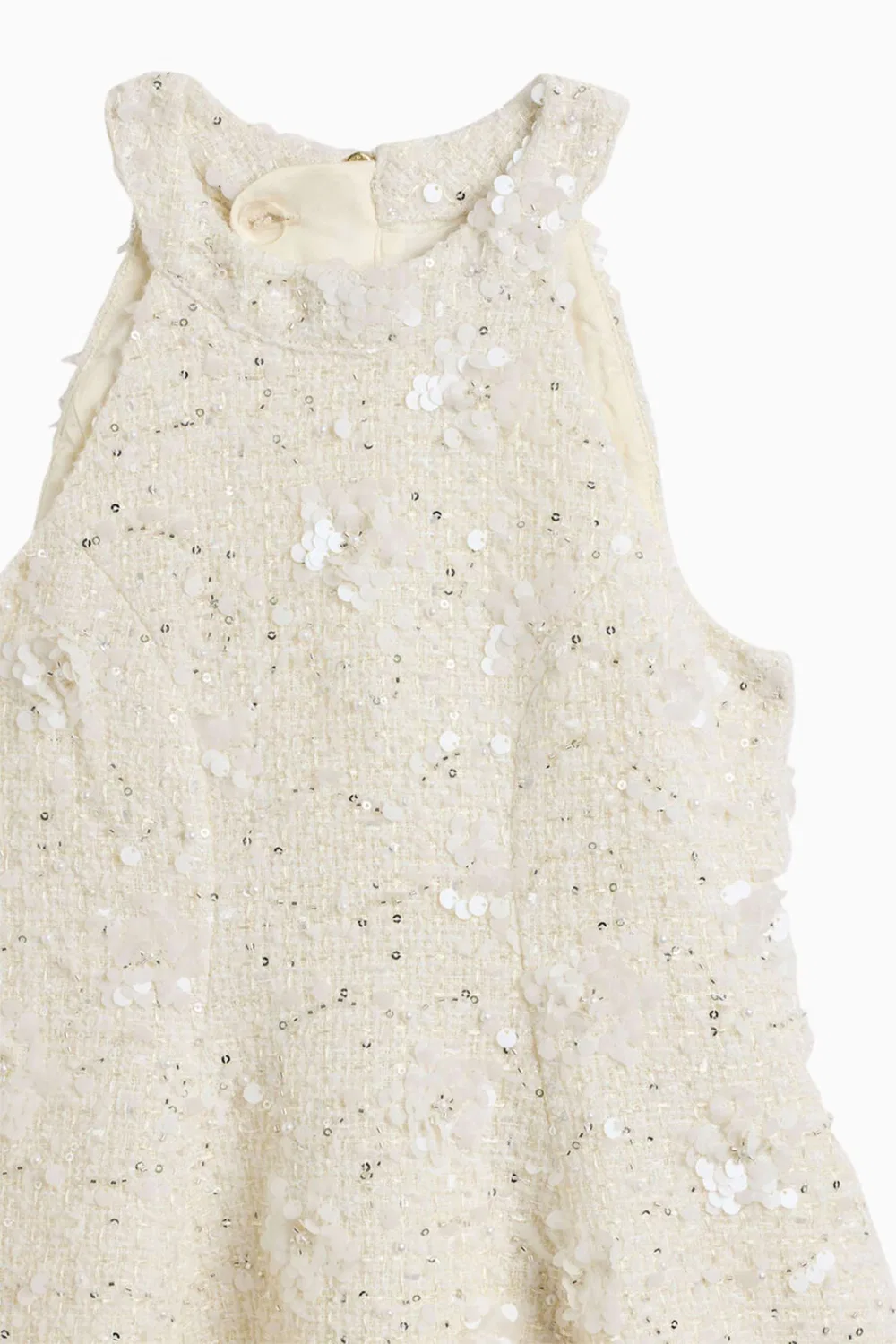 Платье мини с блестками Yve Sequin Bouclé Bardot Junior — фото 3