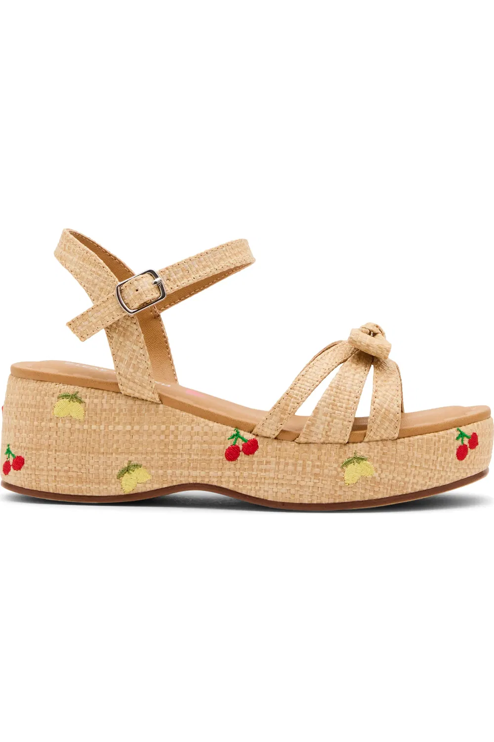 Детские сандалии на платформе с плетеным верхом JMagenta Steve Madden, Natural Multi — фото 2