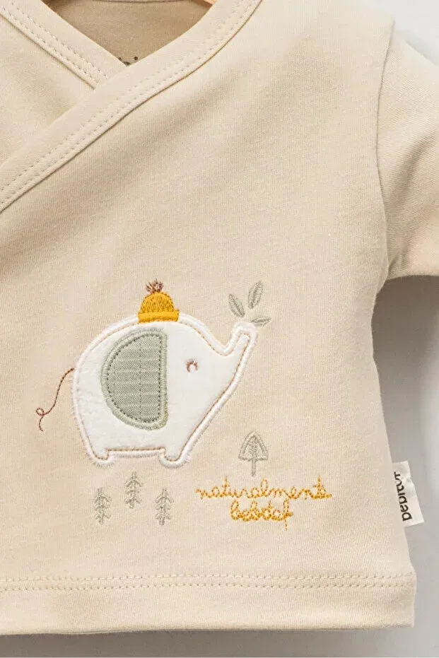 Детский комплект одежды для новорожденных хлопковый Stork Bundle, Khaki — фото 4