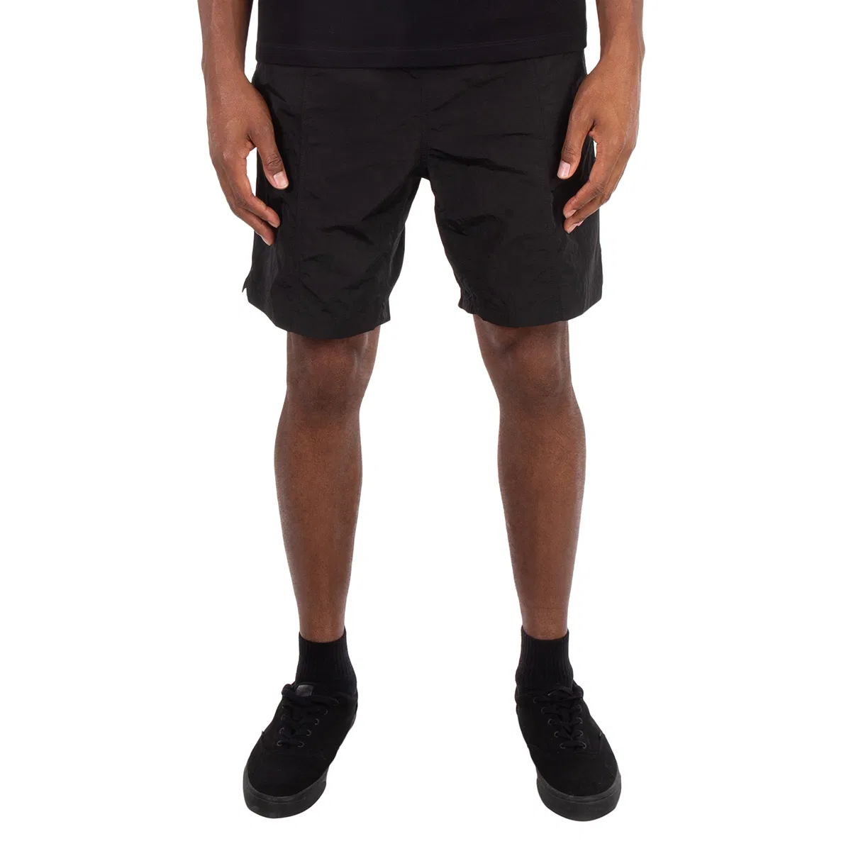 Плавки Ami Paris Black Nylon Canvas Swim Shorts, Black