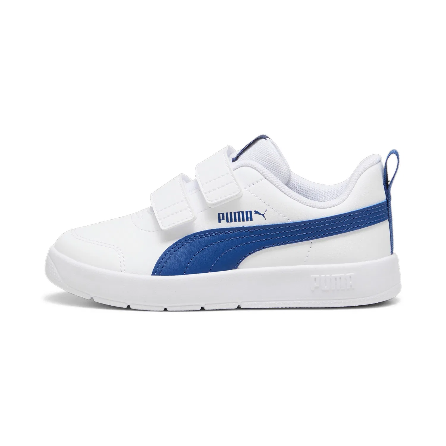 Детские спортивные кроссовки Courtflex v3 PUMA, White/Clyde Royal — фото 2