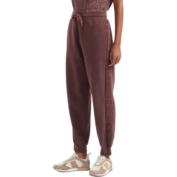 Брюки повседневные свободные EA7, Emporio Armani, Dark Purple Red — фото 3