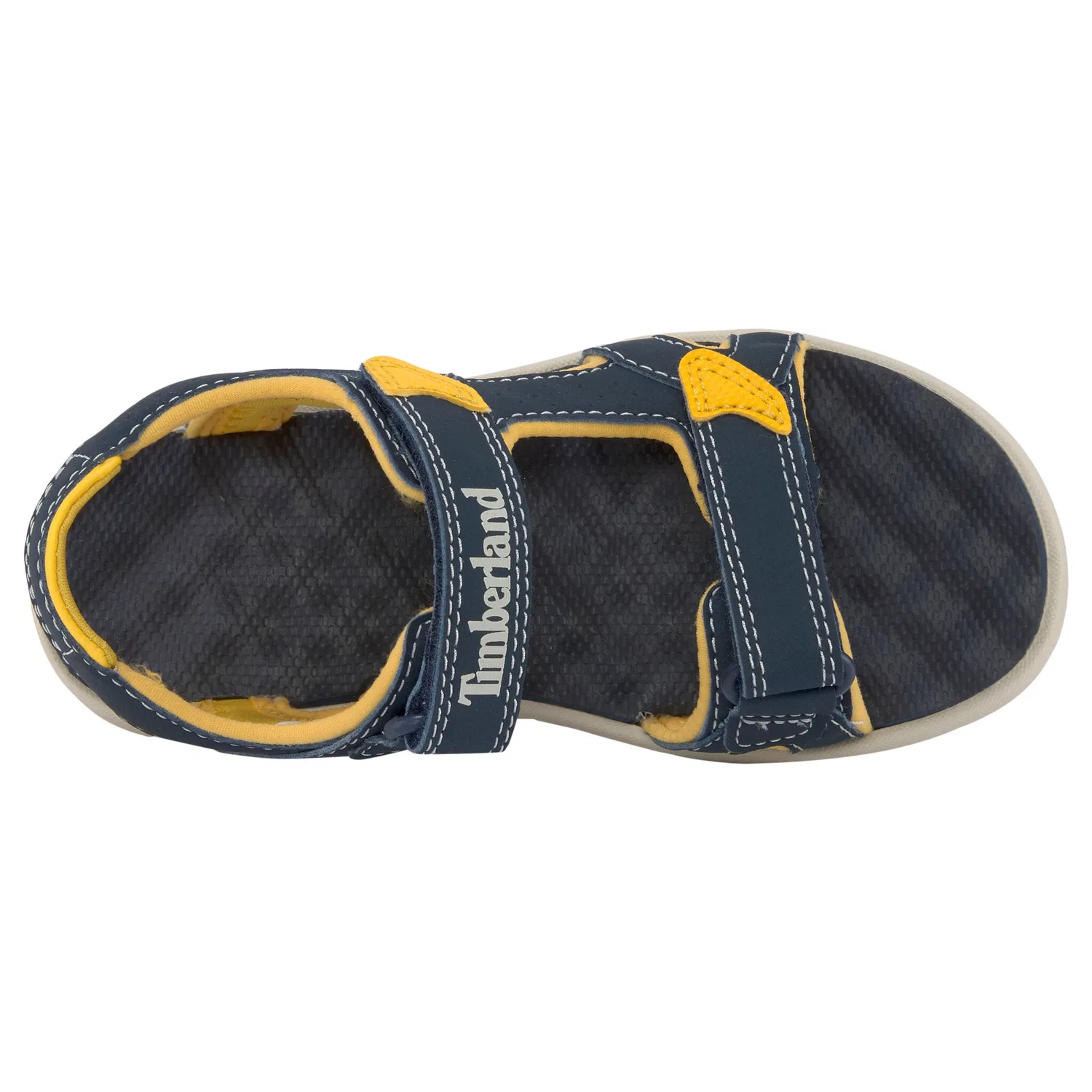 Детские сандалии с открытым носком Timberland, Navy/Yellow — фото 4