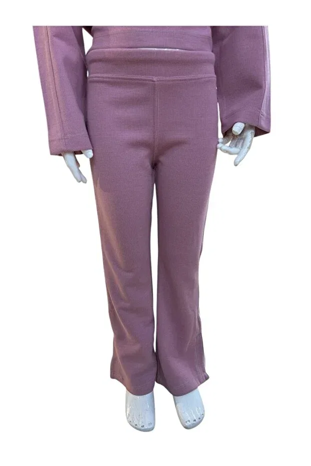 Детские спортивные штаны для девочек с эластичным манжетом Benetton, Lilac — фото 2