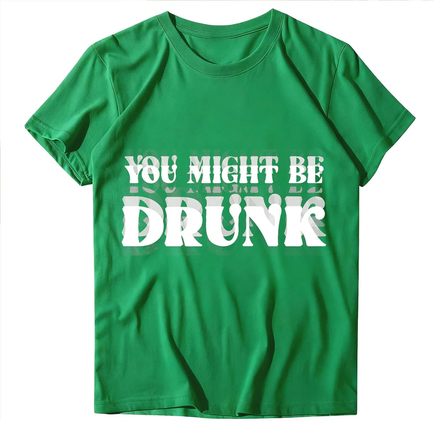Женская футболка с графическим принтом Crew Neck, Green — фото 3