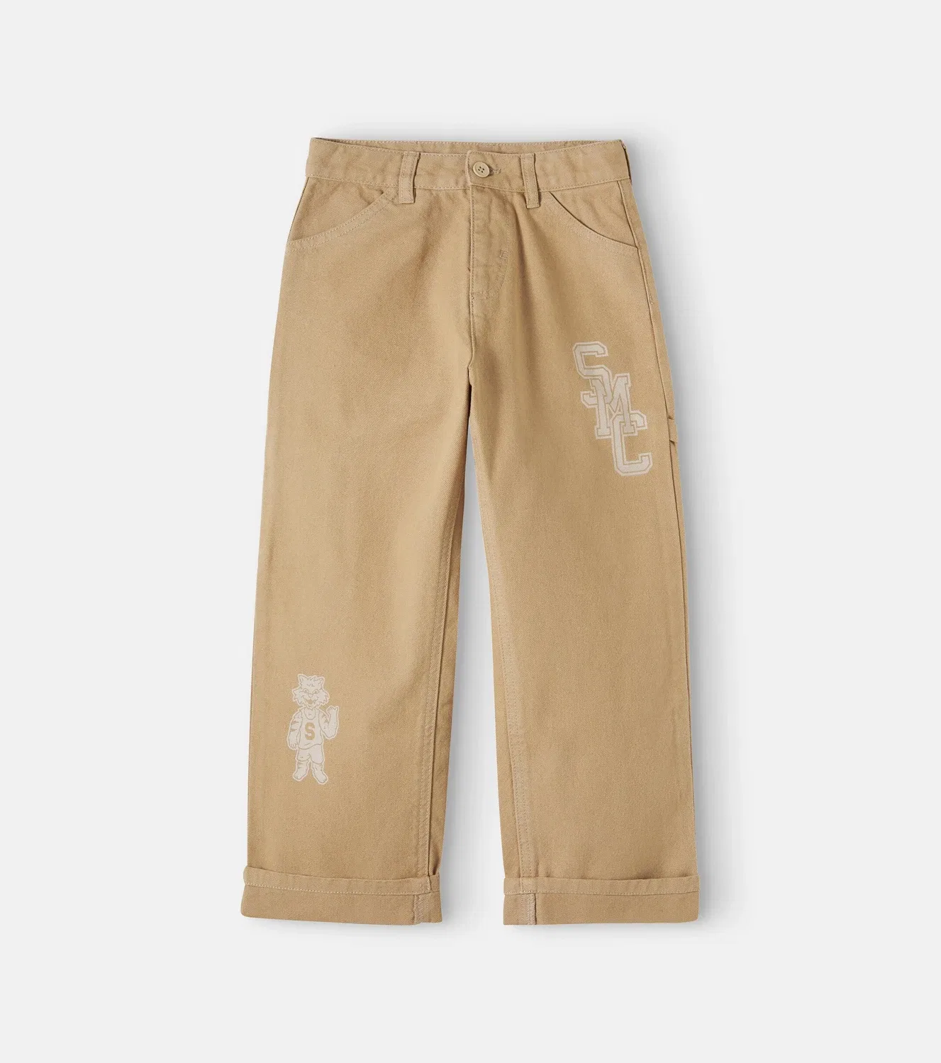 Брюки хлопковые Stella Mccartney Kids, коричневый