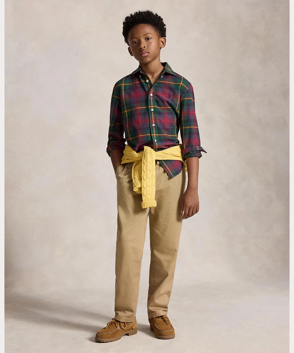 Детская рубашка из хлопка в клетку с длинным рукавомPOLO RALPH LAUREN CHILDRENSWEAR, Multi — фото 4