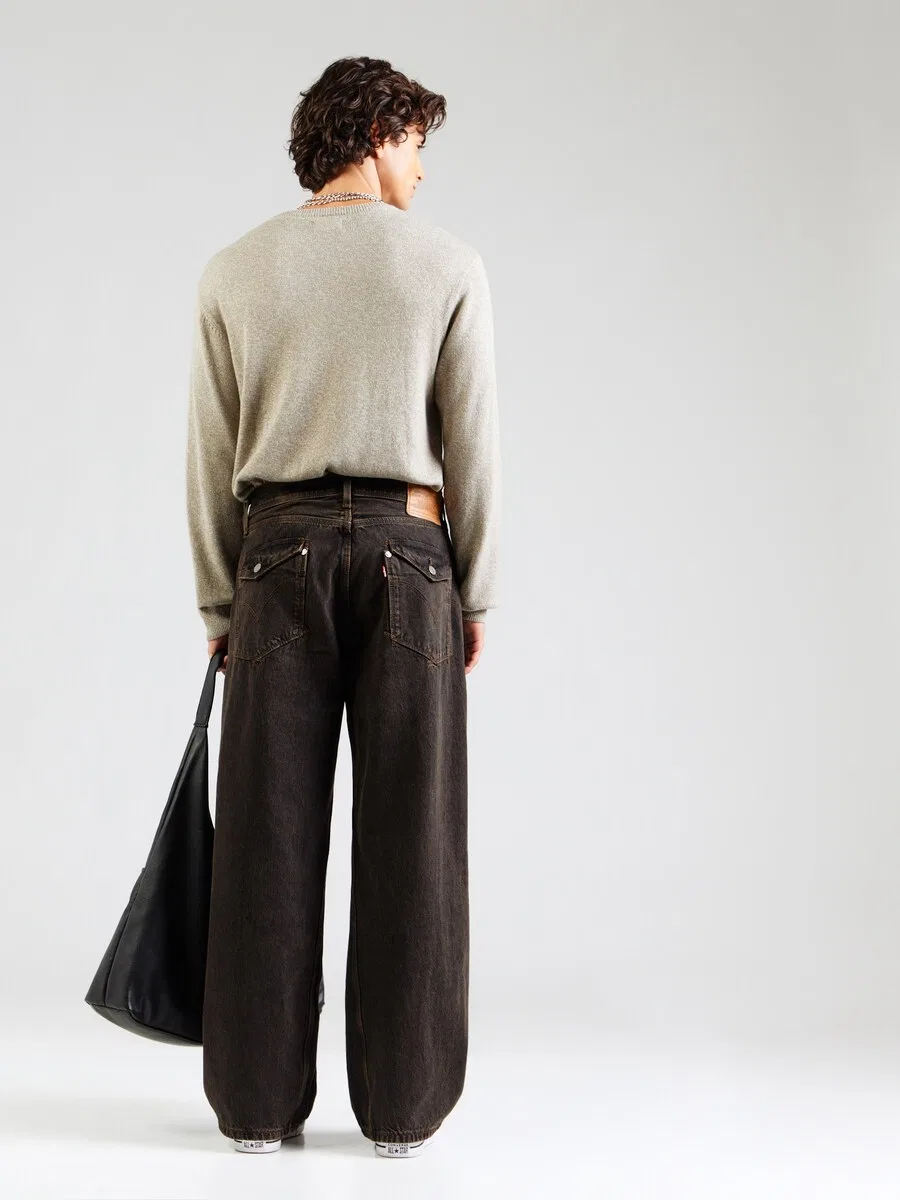Джинсы LEVI'S Wide leg Jeans 'TWISTED BAGGY WIDE' черного цвета — фото 4