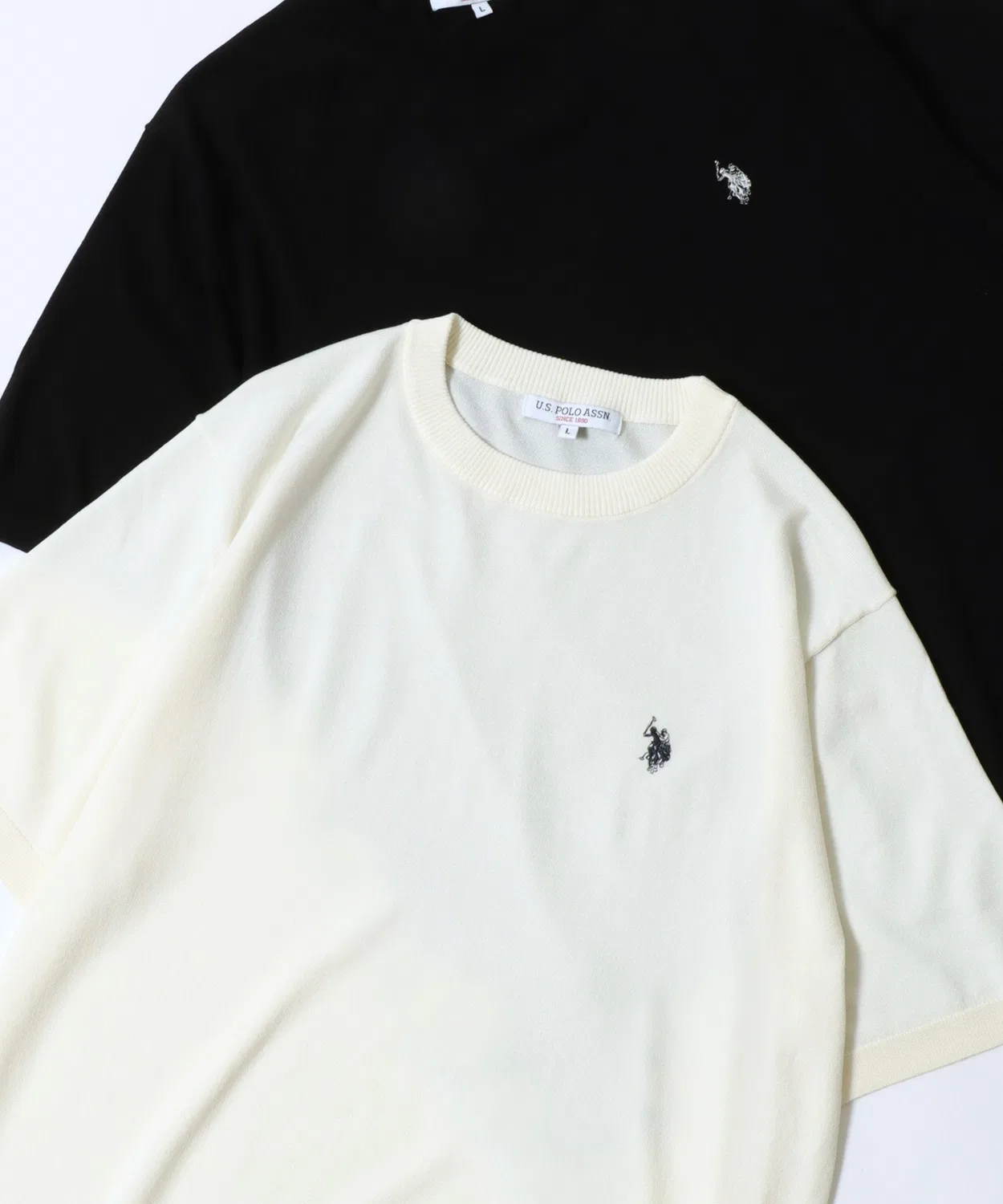 Футболка с коротким рукавом оверсайз с вышивкой U.S. POLO ASSN., Off White