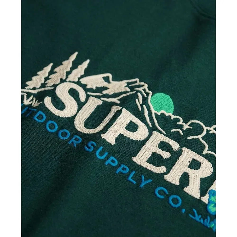 Футболка с коротким рукавом Relaxed Superdry, зеленый — фото 2
