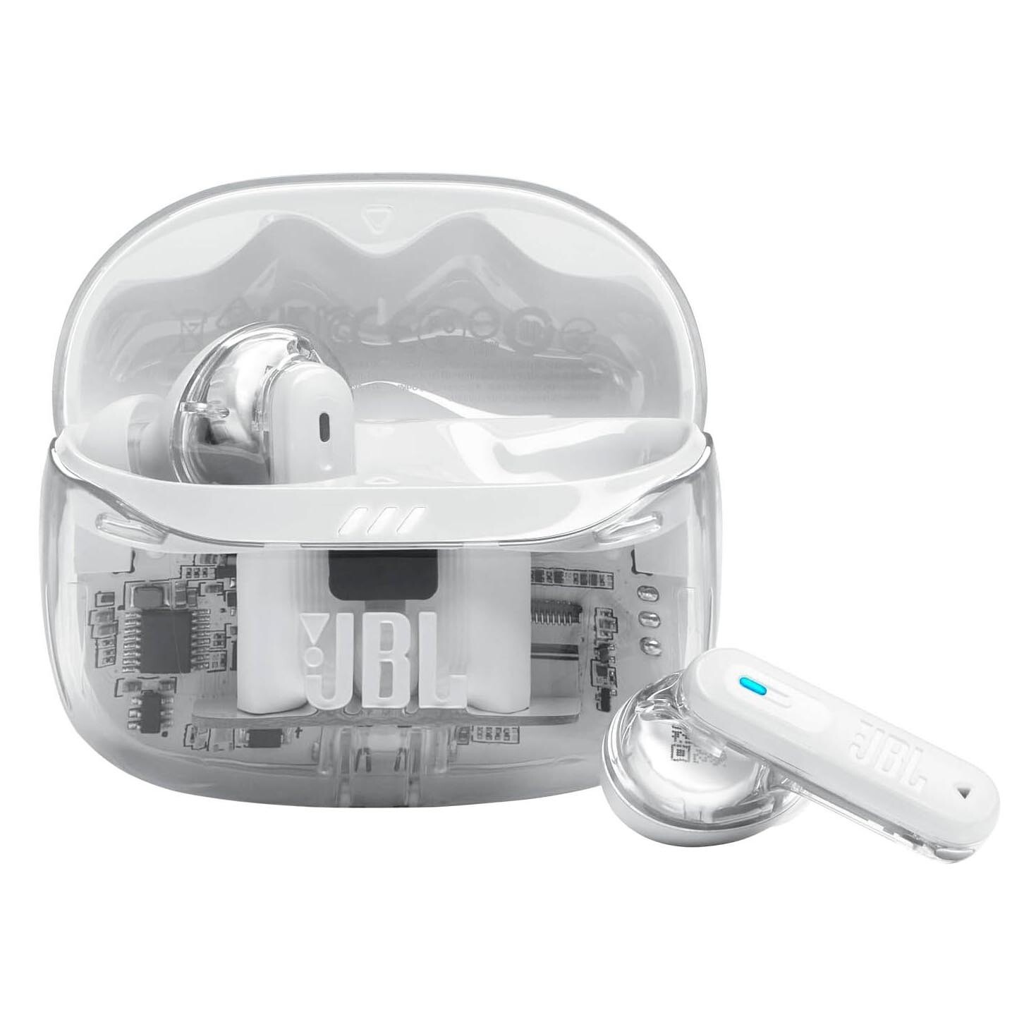 

Беспроводные наушники JBL Tune Beam 2, прозрачный белый