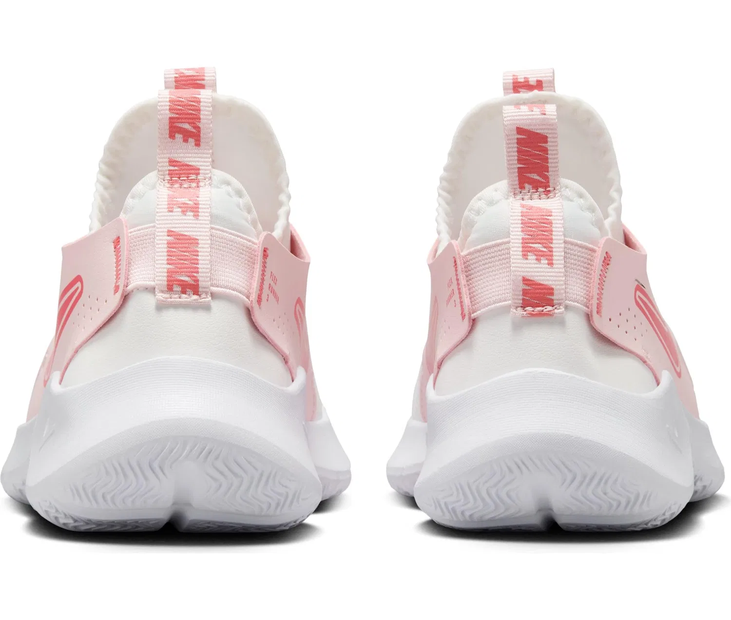 Детские кроссовки для мальчиков со шнуровкой Flex Runner 3 NIKE, Summit White Magic Ember Echo Pink — фото 3