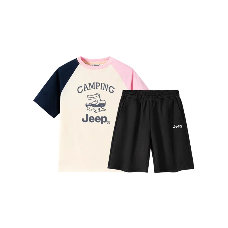 Детский спортивный комплект с круглым вырезом, Jeep, Cherry Blossom Pink