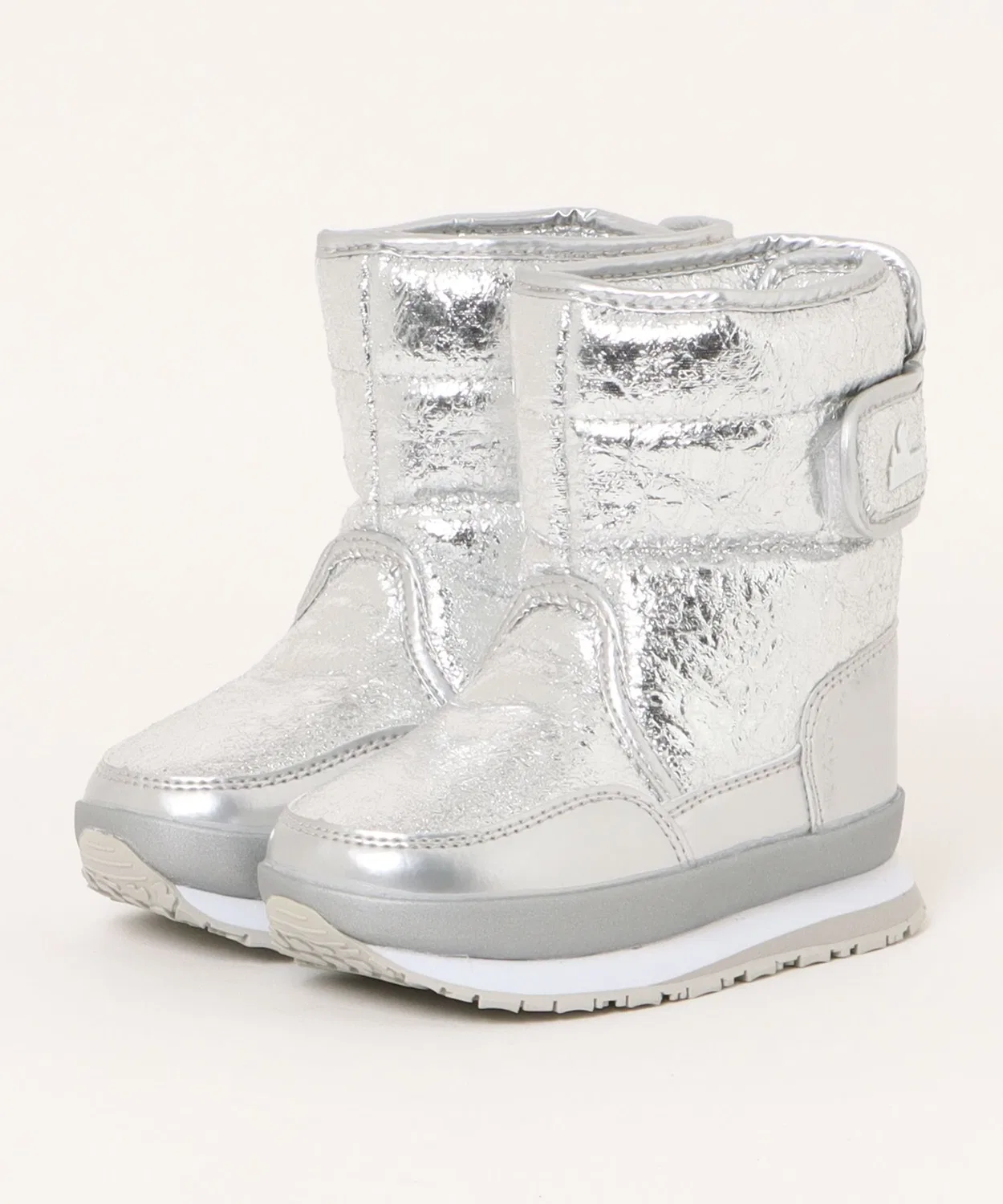 Детские ботинки с принтом утки Rubberduck Snowjogger Cracked Metallic Wonder apartment, Silver