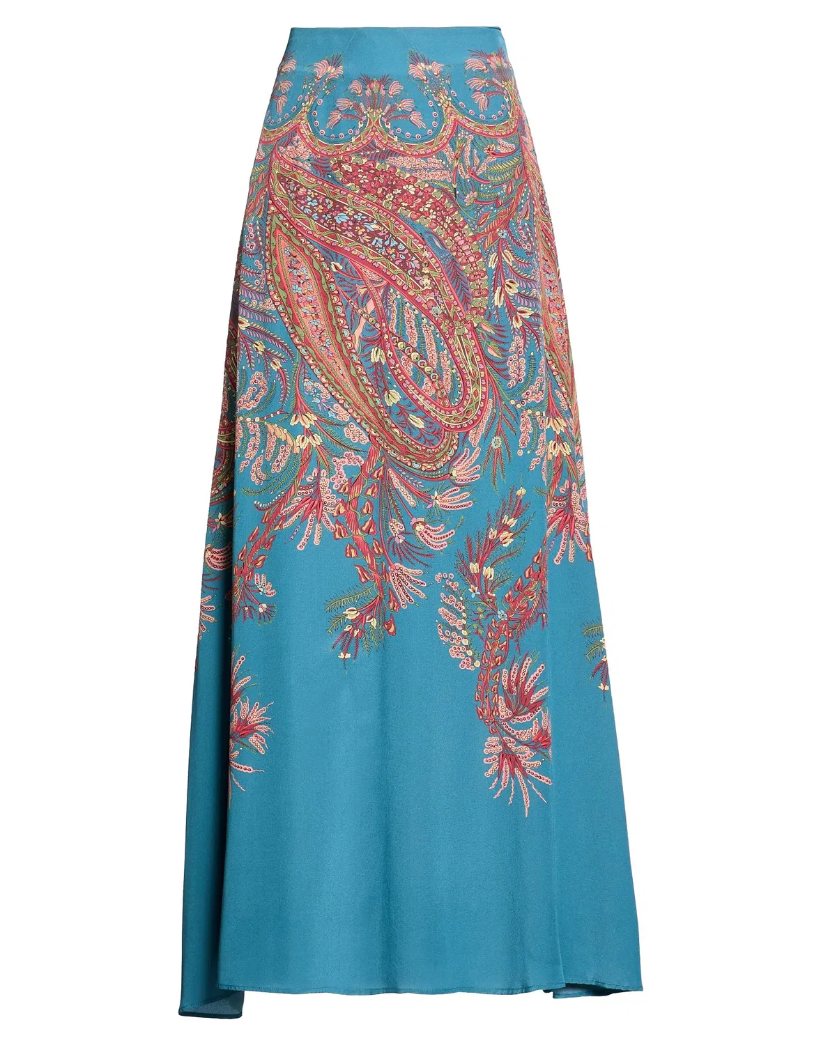 Женская юбка-клеш с принтом Paisley Etro, Deep Teal