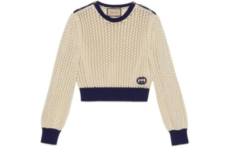 Толстовка женская Gucci, Классический крой, Ivory White