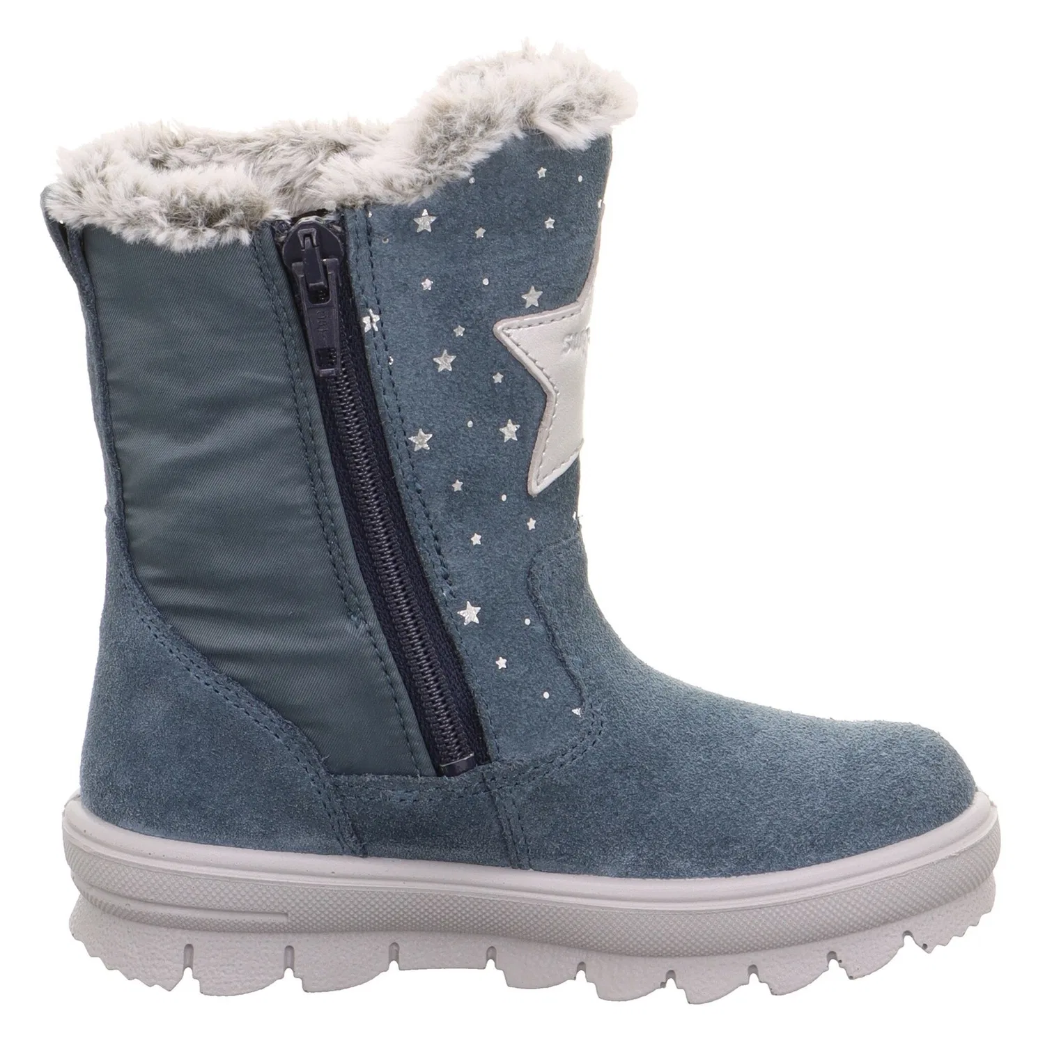 Детские зимние ботинки дутики Superfit, Light Blue/Silver — фото 4