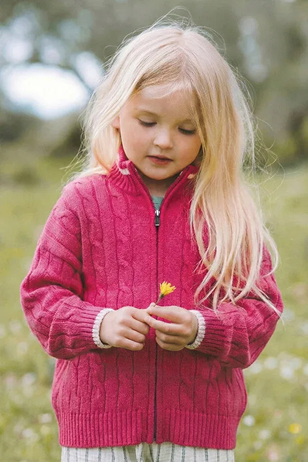 Детский кардиган для девочек вязаный Hair Knitted Cardigan Cigit, Floria