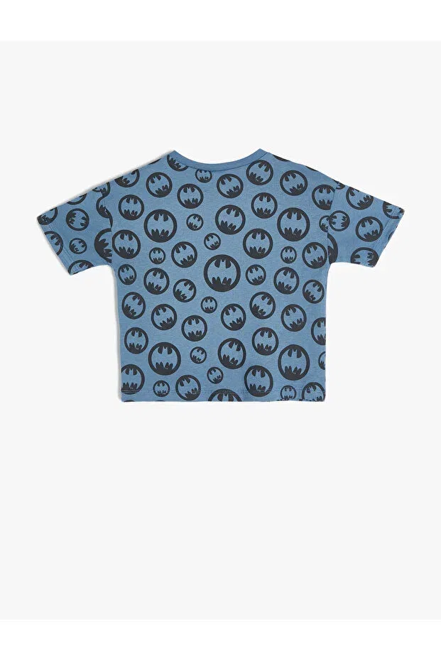 Детская футболка для мальчиков без принта Koton, Navy Blue — фото 2