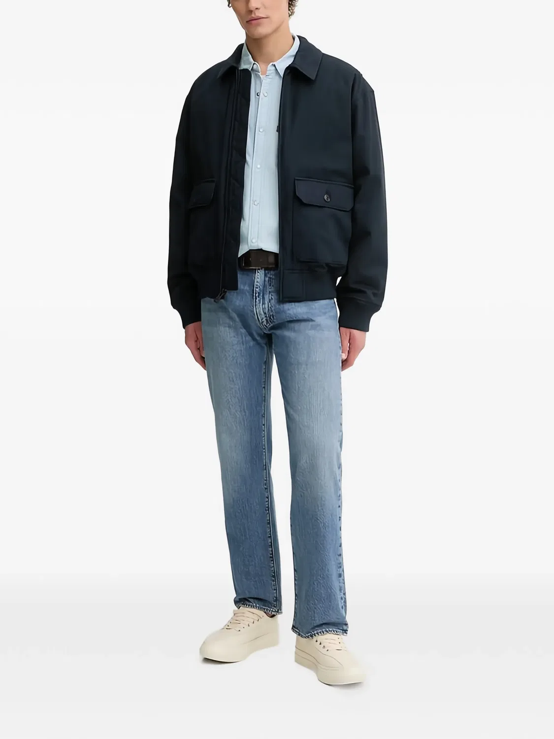 Джинсовая рубашка с нагрудным карманом Levi's, синий — фото 2