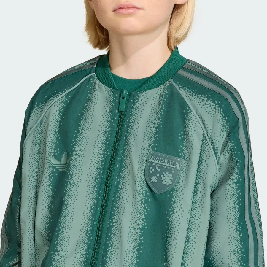Спортивная кофта с принтом Minecraft adidas Originals, Зеленый — фото 4