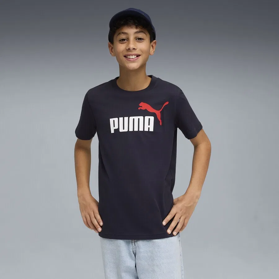 Футболка PUMA 'Essentials No.1' темно-синего цвета — фото 3
