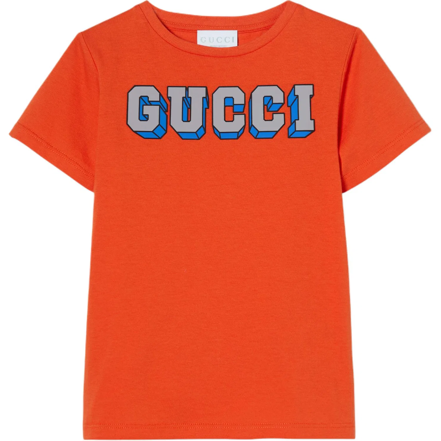 Детская футболка с круглым вырезом Orange GUCCI