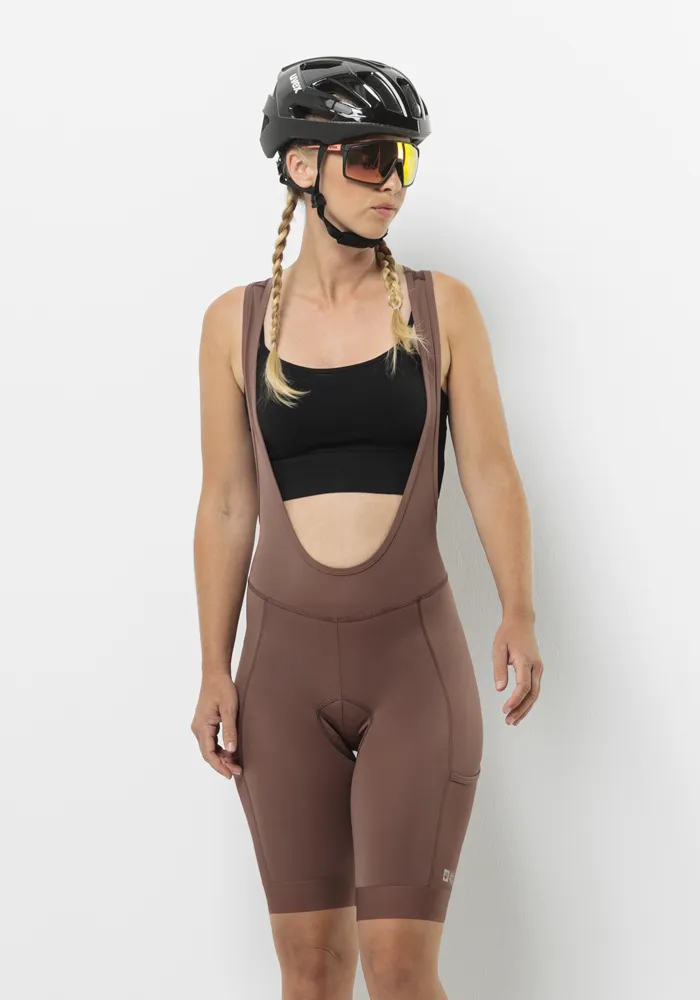 

Байкерские брюки Jack Wolfskin "MOROBBIA BIB SHORTS W", цвет Dark-Rust