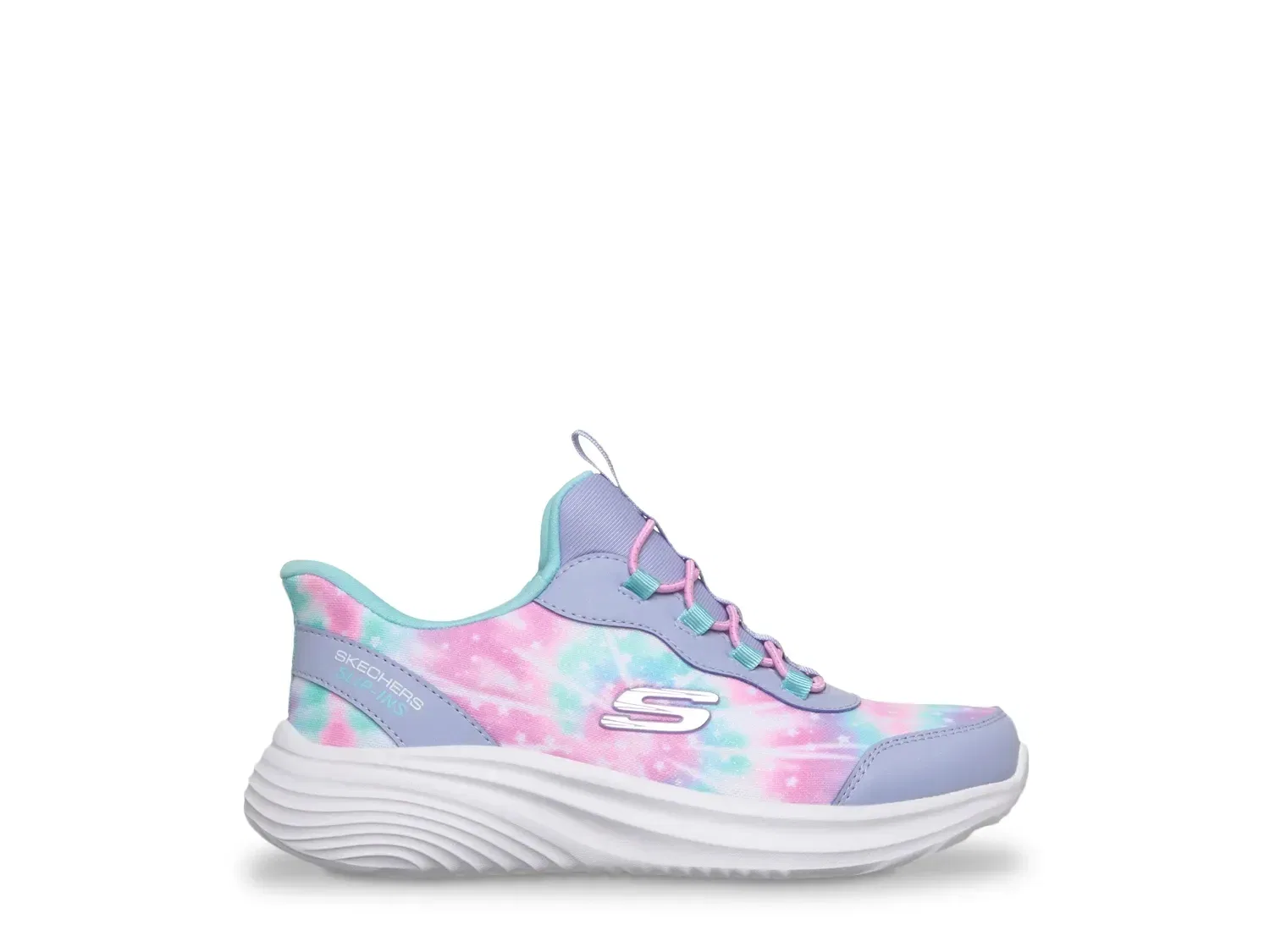Кроссовки Slip-On с принтом Rainbow Rush, Skechers, мультиколор — фото 4