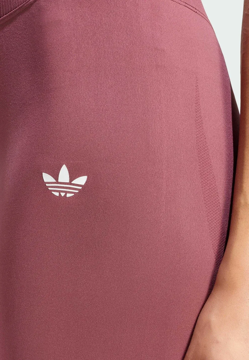 Необходимые бесшовные колготки - леггинсы - брюки Adidas Originals, Burgundy — фото 3