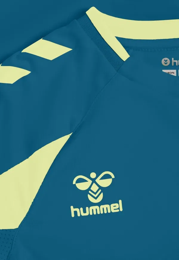 Футболка Hmlcore 2.0 с коротким рукавом и принтом Hummel, желтый/салатовый — фото 3