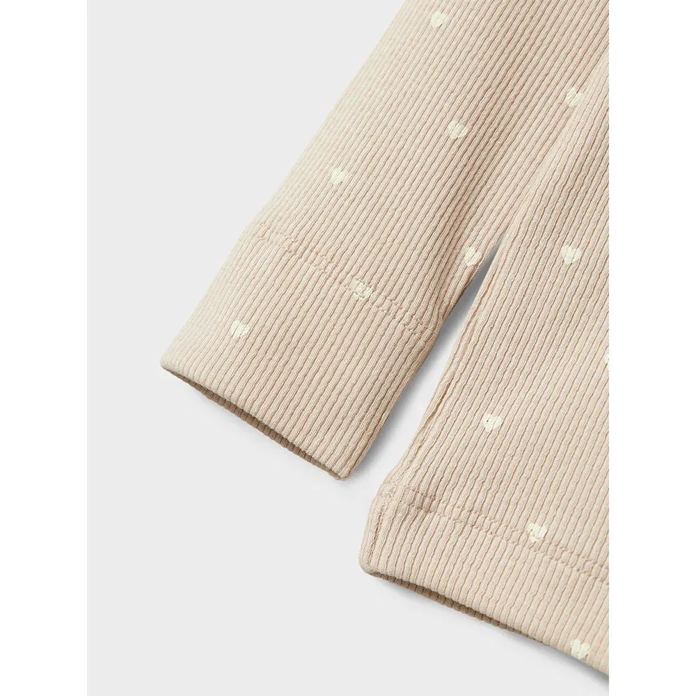 Футболка с длинным рукавом Gago Slim Lil Atelier Name It, бежевый — фото 3