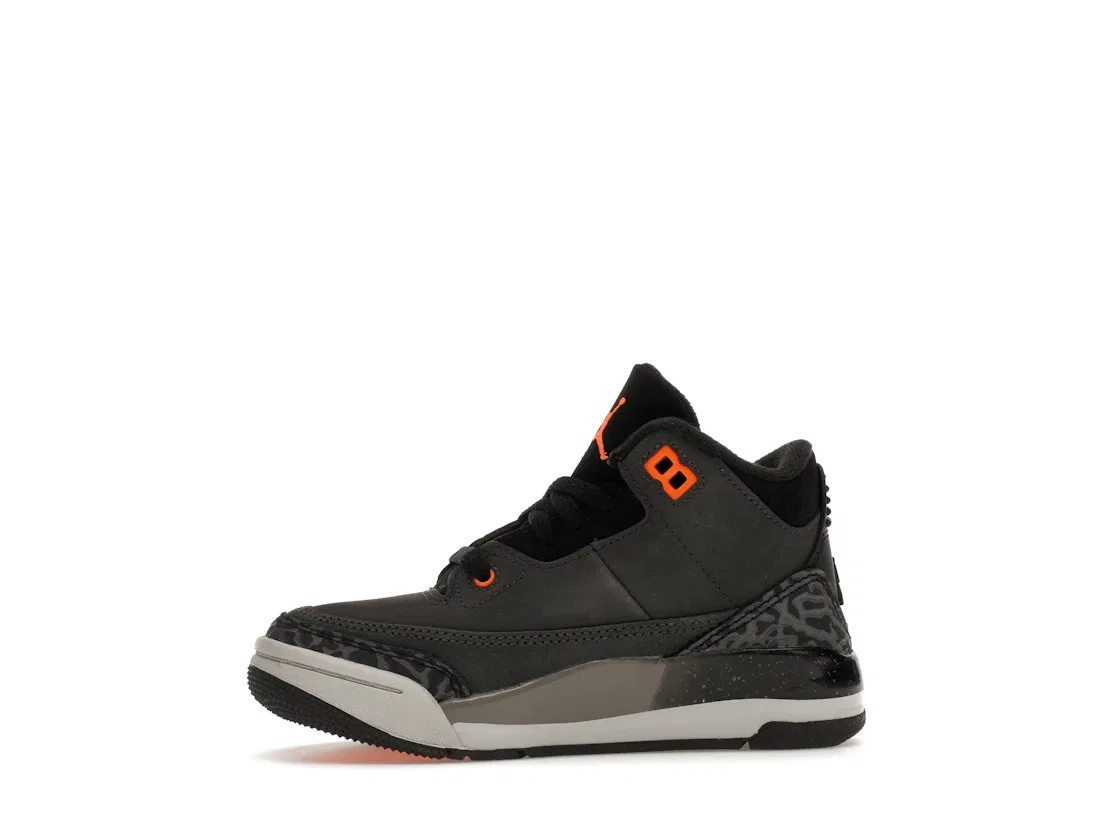 Детские кроссовки Lifestyle Fear Pack Jordan 3 Retro Jordan, Night Stadium/Total Orange-Black-Flat Pewter-Neutral Grey — фото 3
