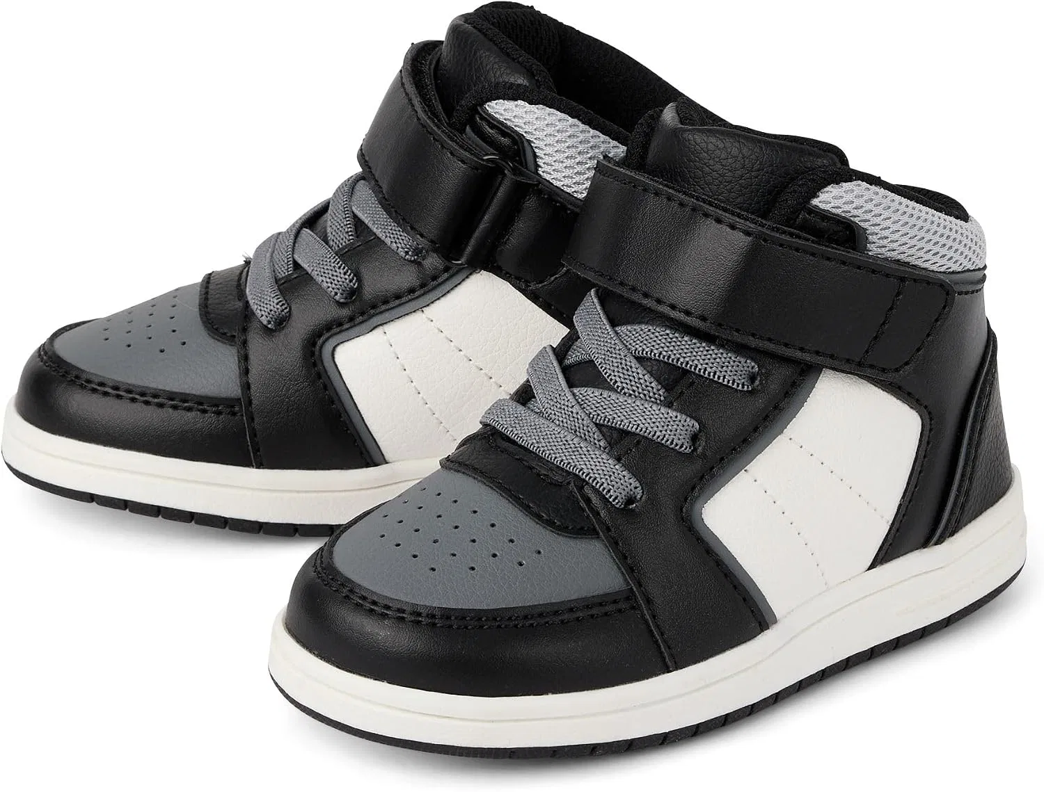 Детские кеды на шнуровке Boys Casual Lace Up Hi Top Sneakers The Children's Place, Black — фото 3