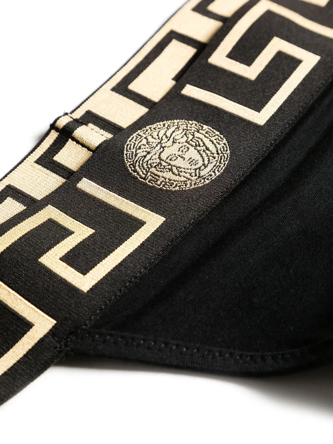 Трусики с греческим узором Versace, черный — фото 2