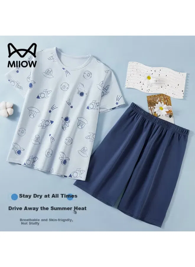 Пижама летняя тонкая с круглым вырезом для мальчика Miiow — фото 2