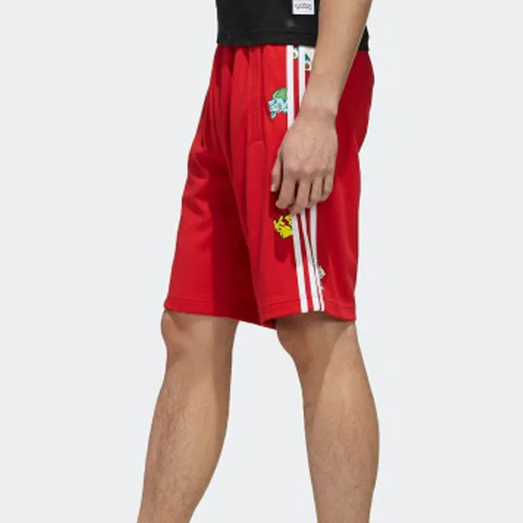 Шорты с принтом Pikachu Adidas, светло-красный — фото 3