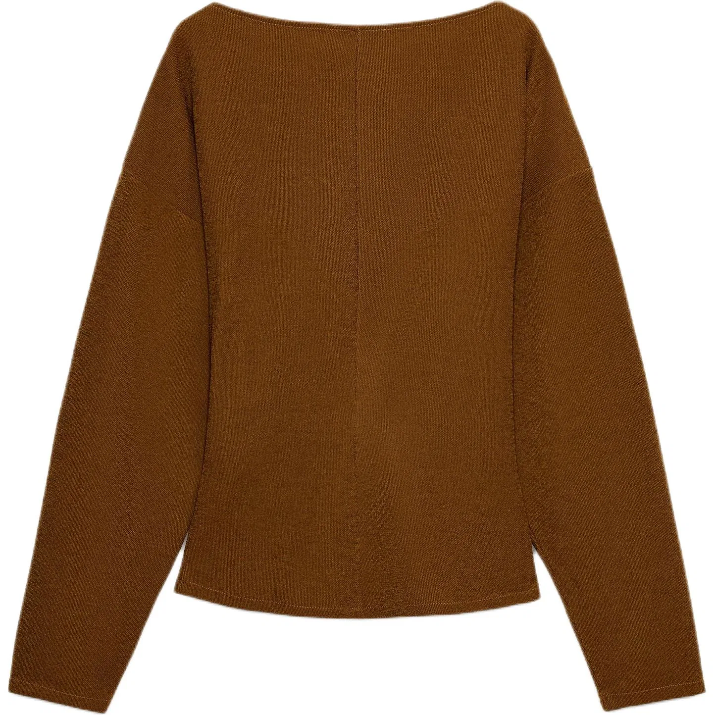 Женский свитер с лодочкой, горчичный, ZARA, Mustard — фото 3