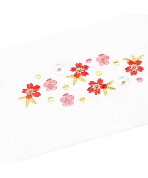 Детский аксессуар для кимоно с вышивкой, модель Sakura KYOETSU, White — фото 2
