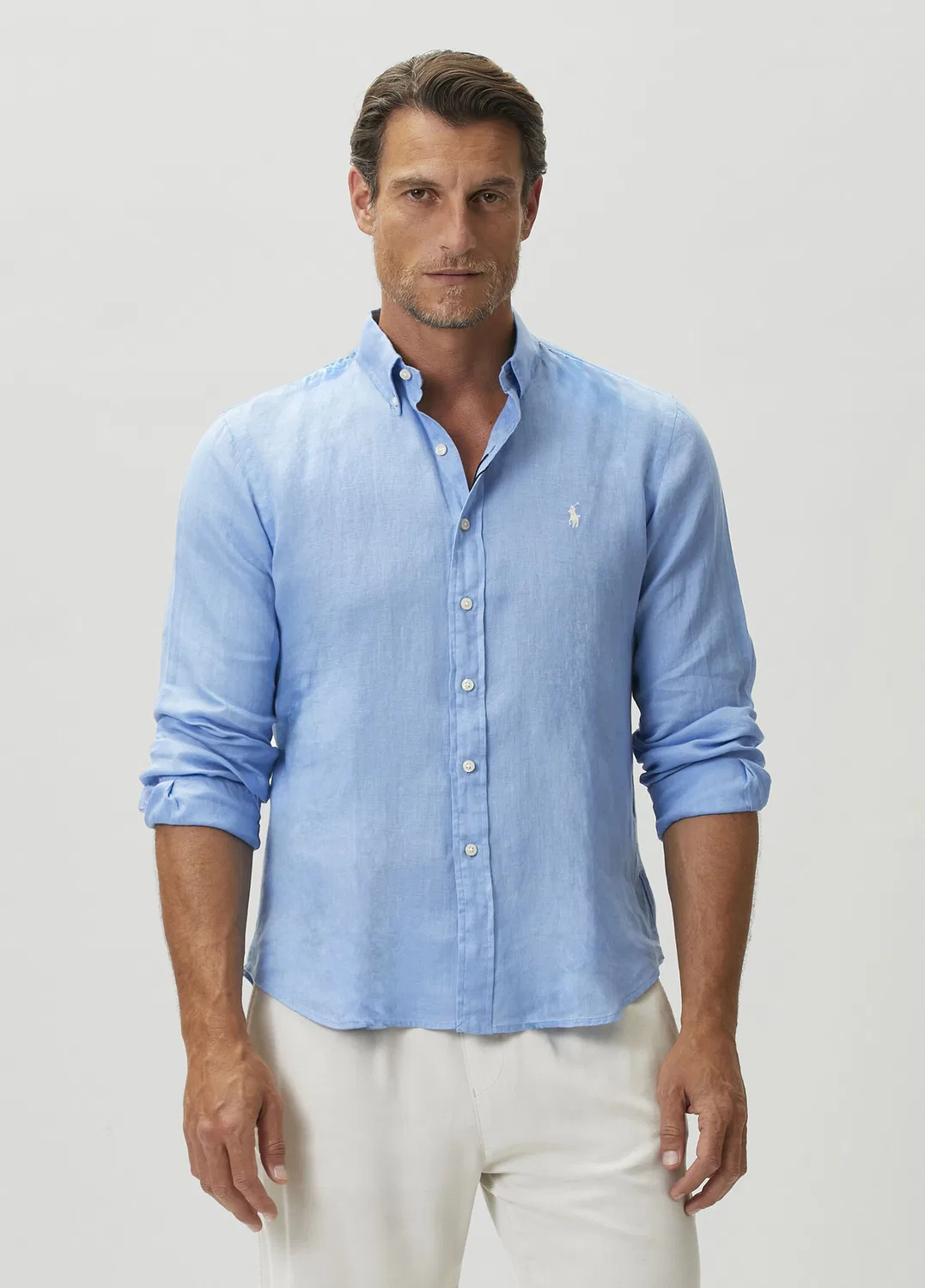 Рубашка Custom Fit Polo Ralph Lauren, blue