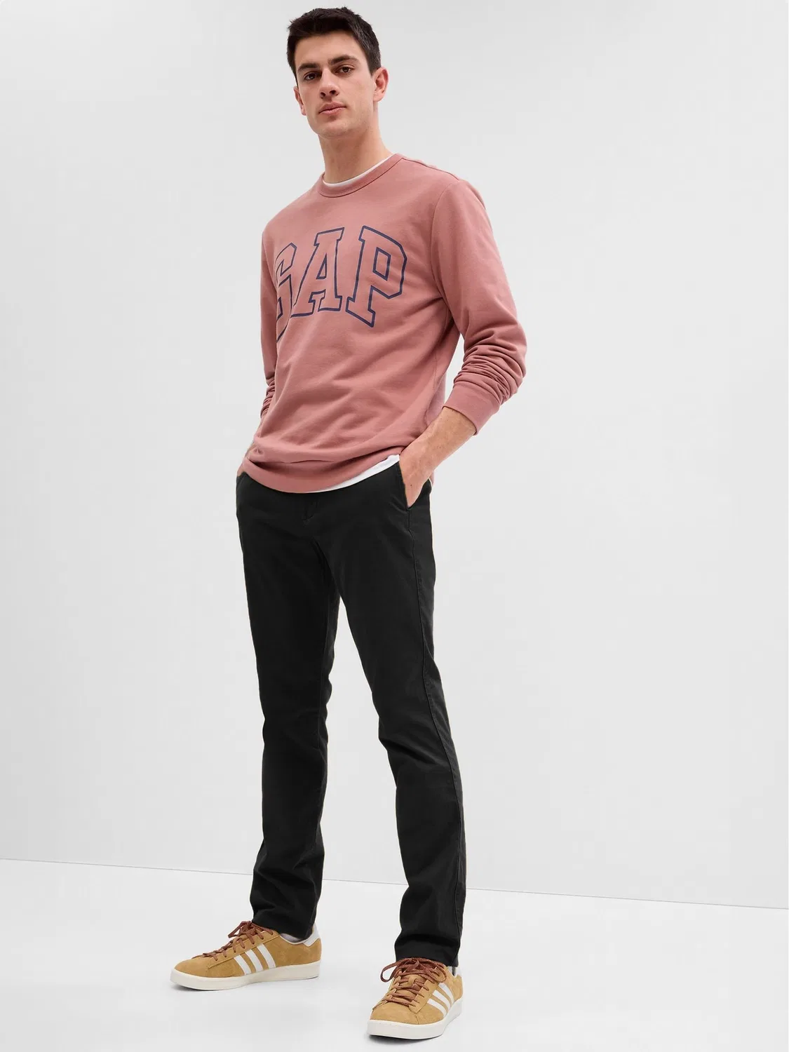Брюки чинос, скинни, Essential Chino Gap, черный