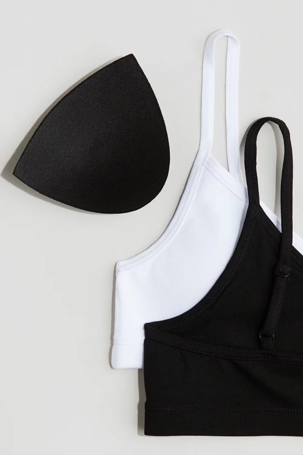 Комплект из 2 укороченных топов с подкладкой H&M, Schwarz/Weiß — фото 2