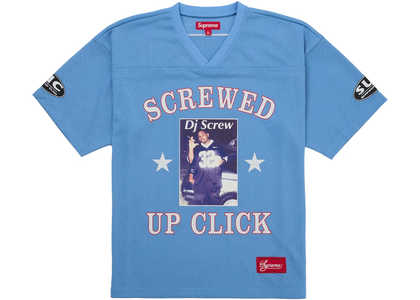 Мужская футбольная джерси с принтом DJ Screw Supreme, Синий