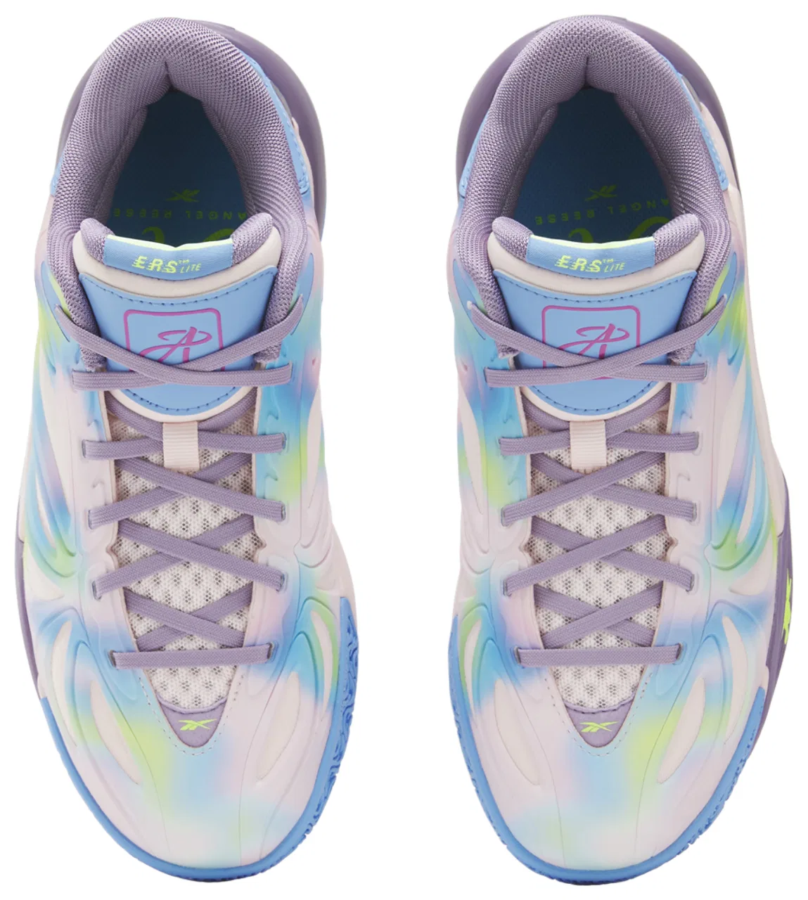 Детские кроссовки Angel Reese 1 Reebok, зеленый/фиолетовый — фото 4